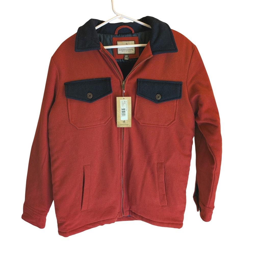 Legendary Whitetails Outdoorsman Jacket Men M Wool Blend Sherpa Gorpcore Hunting